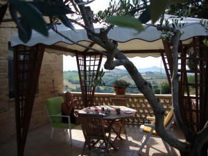 Appartementen in Le Marche, terras